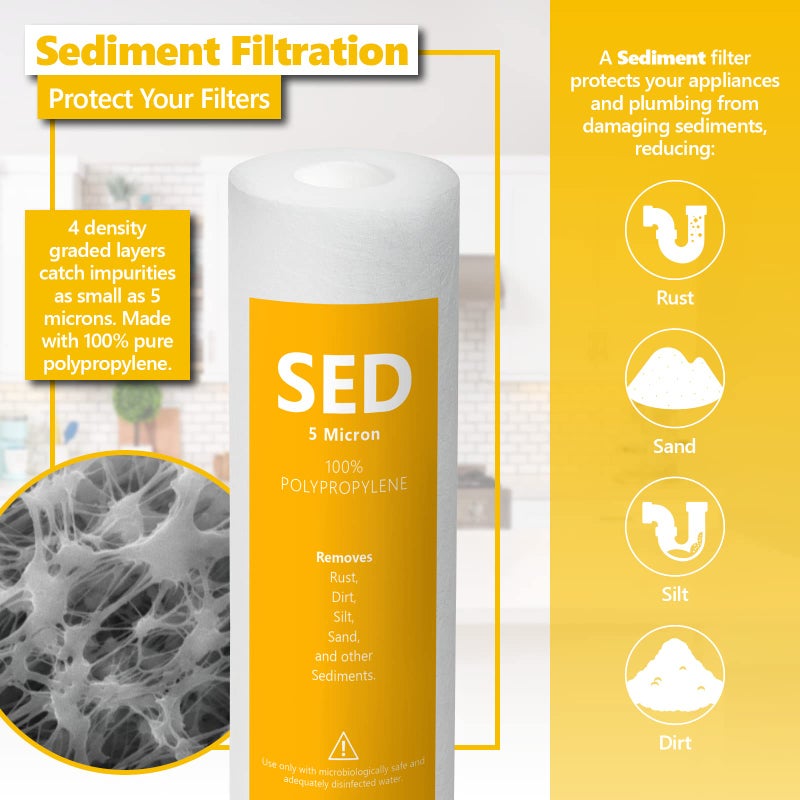 Express Water â€“ 3 Year Reverse Osmosis System Replacement Filter Set â€“ 22 Filters with 50 GPD RO Membrane, Carbon GAC, ACB, PAC Filters, Sediment SED Filters â€“ 10 inch Size Water Filters - Image 2